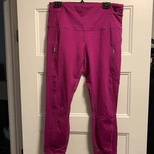 Purple Lulumelon size 12 high waisted leggings with pockets